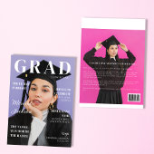 Stylish Fun Modern 2025 Abschluss Magazine Einladung