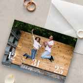 Stylish & Fun Unmatched Wedding Photo Card Save The Date
