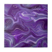 Stylish Funky Groovy Lila Curves Marble 4-6 Fliese (Vorderseite)