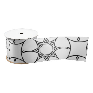 Stylish Geometric Pattern Arabic Design Cute  Satinband