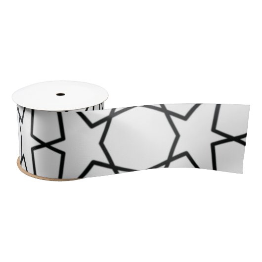 Stylish Geometric Pattern- Elegant Arabic Design Satinband (Spule)