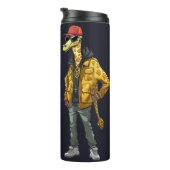 Stylish Giraffe Animal Fashion Thermosbecher (Nach rechts gedreht)