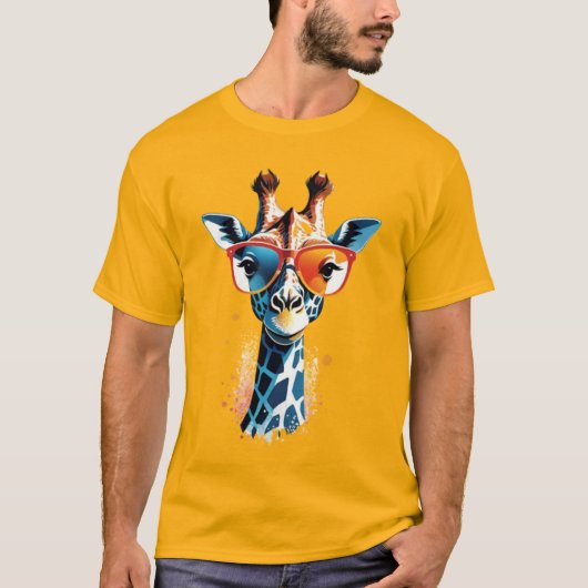 Stylish Giraffe Extravaganza T-Shirt (Vorderseite)