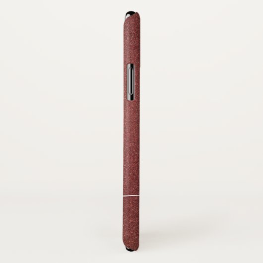 Stylish Girly Chic Maroon Glitzer Monogramm Name Case-Mate iPhone Hülle (Hinten/Rechts)