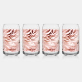 Stylish Girly Pink Rose Gold Zebra Glam Glitz Dosenglas (Rechts)