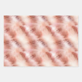 Stylish Girly Pink Rose Gold Zebra Glam Glitz Geschenkpapier Set (Vorderseite 3)