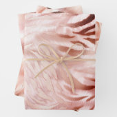 Stylish Girly Pink Rose Gold Zebra Glam Glitz Geschenkpapier Set (Beispiel)