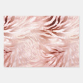 Stylish Girly Pink Rose Gold Zebra Glam Glitz Geschenkpapier Set (Vorderseite)