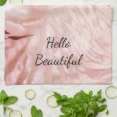 Stylish Girly Pink Rose Gold Zebra Glam Glitz Geschirrtuch (Gefaltet)