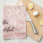 Stylish Girly Pink Rose Gold Zebra Glam Glitz Geschirrtuch (Viertel Falte)