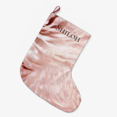 Stylish Girly Pink Rose Gold Zebra Glam Glitz Großer Weihnachtsstrumpf (Vorderansicht (hängend))