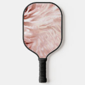 Stylish Girly Pink Rose Gold Zebra Glam Glitz Pickleball Schläger (Vorderseite)