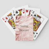 Stylish Girly Pink Rose Gold Zebra Glam Glitz Spielkarten (Rückseite)