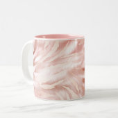 Stylish Girly Pink Rose Gold Zebra Glam Glitz Zweifarbige Tasse (Vorderseite Links)