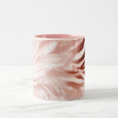 Stylish Girly Pink Rose Gold Zebra Glam Glitz Zweifarbige Tasse (Mittel)