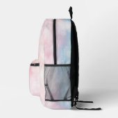 Stylish Girly Sky Blue Pink Pastel Cloud Bedruckter Rucksack (Rechts)