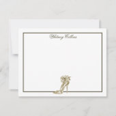 Stylish Glam Stiletto Individuelle Name Mitteilungskarte (Vorderseite)