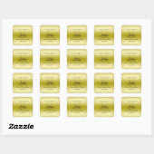 Stylish Gold Confetti 50. Hochzeit Vielen Dank Quadratischer Aufkleber (Blatt)