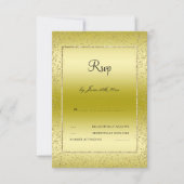Stylish Gold Confetti 50. Wedding RSVP (Vorderseite)