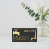 Stylish Gold Faucet Piping Frame Visitenkarte (Stehend Vorderseite)