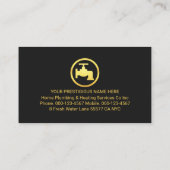 Stylish Gold Faucet Piping Frame Visitenkarte (Rückseite)