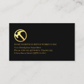 Stylish Gold Handyman Frame Visitenkarte (Rückseite)