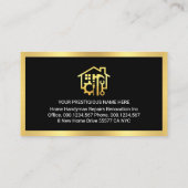 Stylish Gold Handyman Tools Gold Frame Visitenkarte (Rückseite)