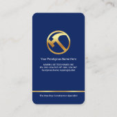 Stylish Gold Handyman's Wheelbarrow Visitenkarte (Rückseite)