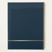 Stylish Gold Harp Music Teacher Custom Planer (Rückseite)