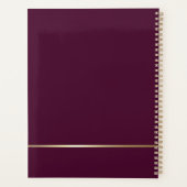 Stylish Gold Harp Music Teacher Custom Planer (Rückseite)