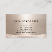 Stylish Gold House Cleaning Service Professional Visitenkarte (Rückseite)