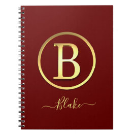 Stylish Gold Initial B Notizblock
