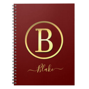 Stylish Gold Initial B Notizblock