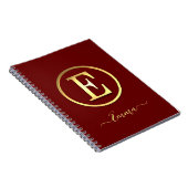 Stylish Gold Initial E Notebook Notizblock (Rechte Seite)