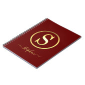 Stylish Gold Initial S Notizblock (Linke Seite)