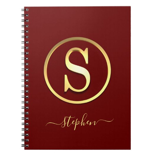 Stylish Gold Initial S Notizblock (Vorderseite)