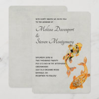 Stylish Gold Koi Fisch Hochzeit