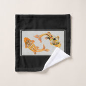 Stylish Gold Koi Fish Badhandtuch Set (Waschlappen)