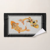 Stylish Gold Koi Fish Badhandtuch Set (Handtuch)