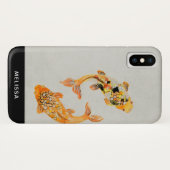 Stylish Gold Koi Fish Case-Mate iPhone Hülle (Rückseite (Horizontal))