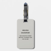 Stylish Gold Koi Fish Gepäckanhänger (Rückseite vertikal)