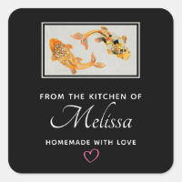 Stylish Gold Koi Fish Kitchen