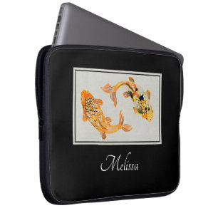 Stylish Gold Koi Fish Laptopschutzhülle