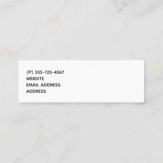 Stylish Gold Koi Fish Mini Visitenkarte (Rückseite)