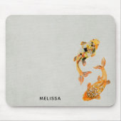 Stylish Gold Koi Fish Mousepad (Vorne)