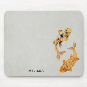 Stylish Gold Koi Fish Mousepad