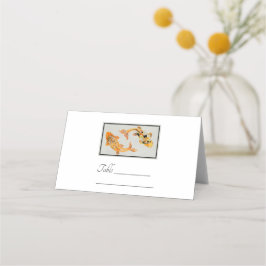 Stylish Gold Koi Fish Platzkarte