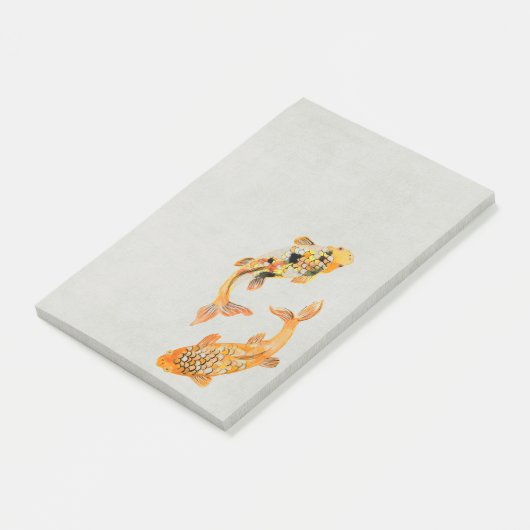 Stylish Gold Koi Fish Post-it Klebezettel (angewinkelt)