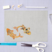 Stylish Gold Koi Fish Seidenpapier (Handwerk)