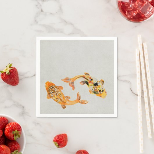 Stylish Gold Koi Fish Serviette (Beispiel)